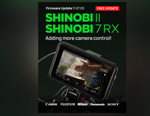 Atomos Shinobi II and Shinobi 7 RX now support more cameras