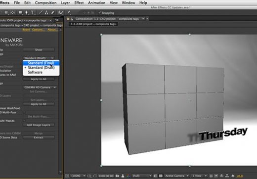 MAXON CINEMA 4D Integration in After Effects CC 14