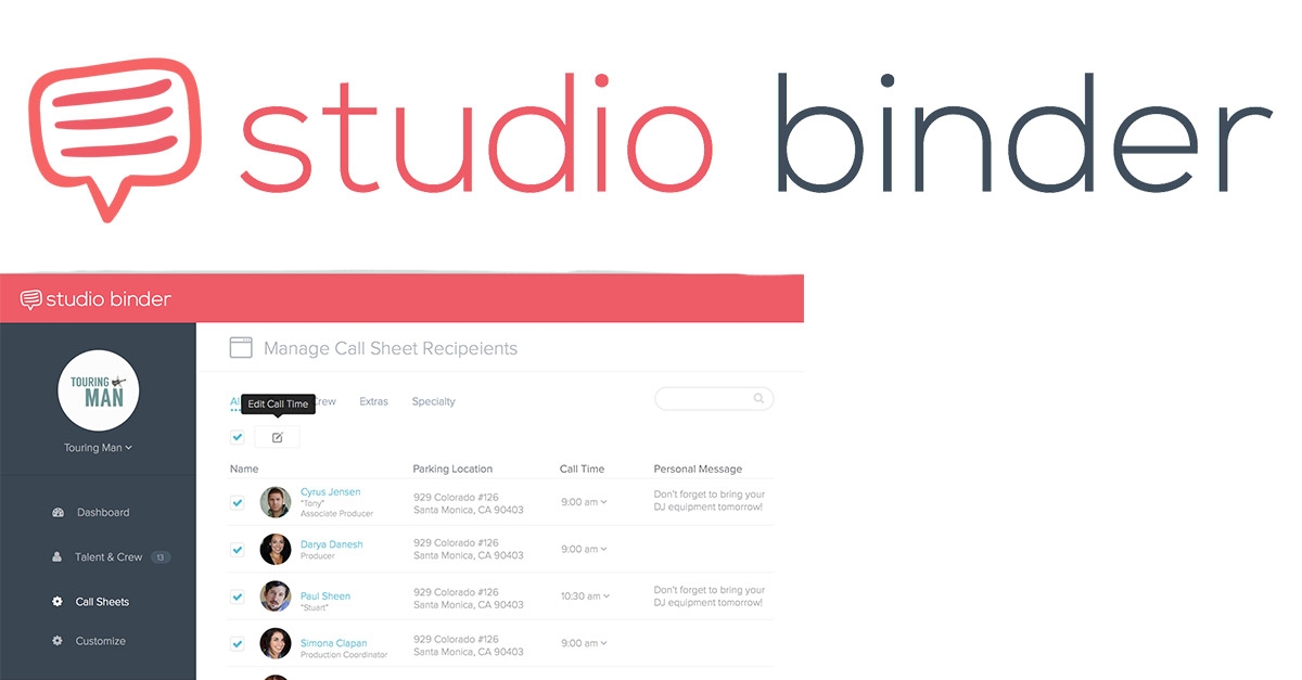 Studio Binder - Call Sheets Simplified 19