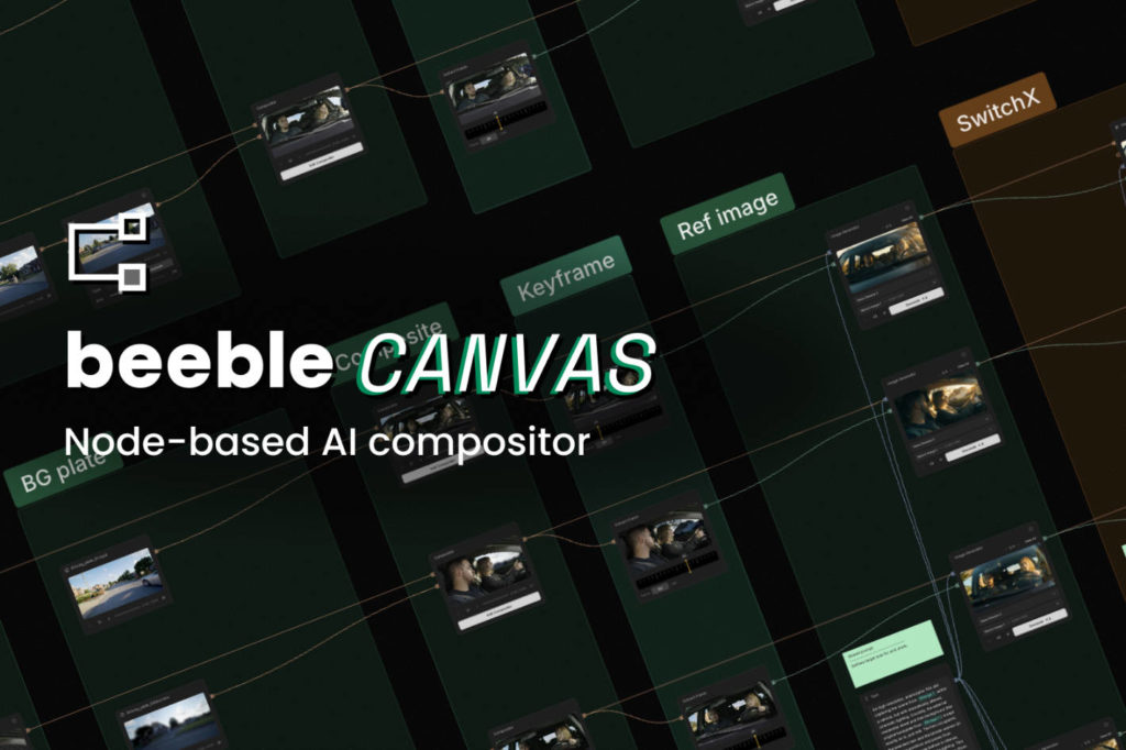 Beeble Canvas, a node-based AI compositor for VFX and VP pipelines