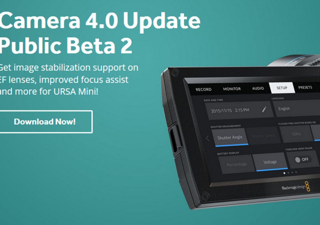 Blackmagic Ursa Mini OS gets Beta 2