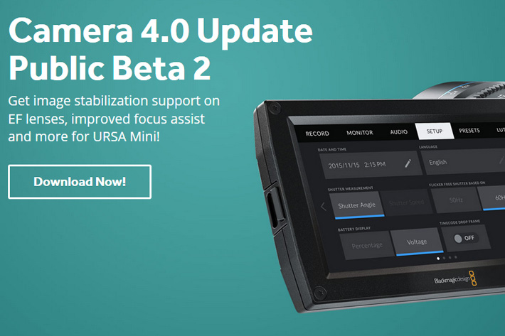 Blackmagic Ursa Mini OS gets Beta 2