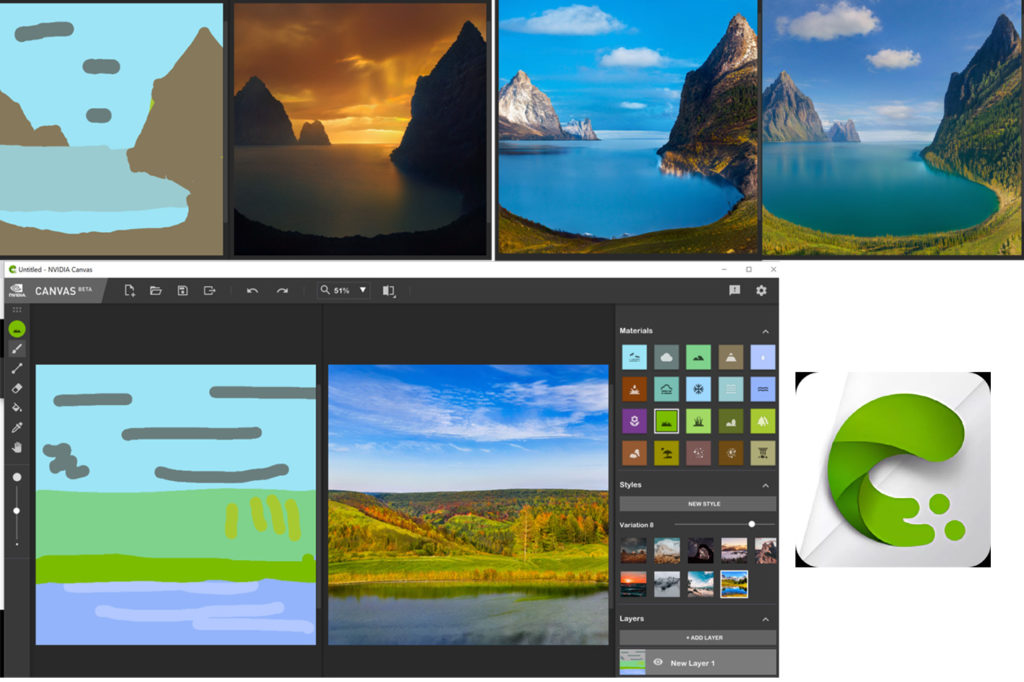 NVIDIA Canvas: using AI to create landscapes