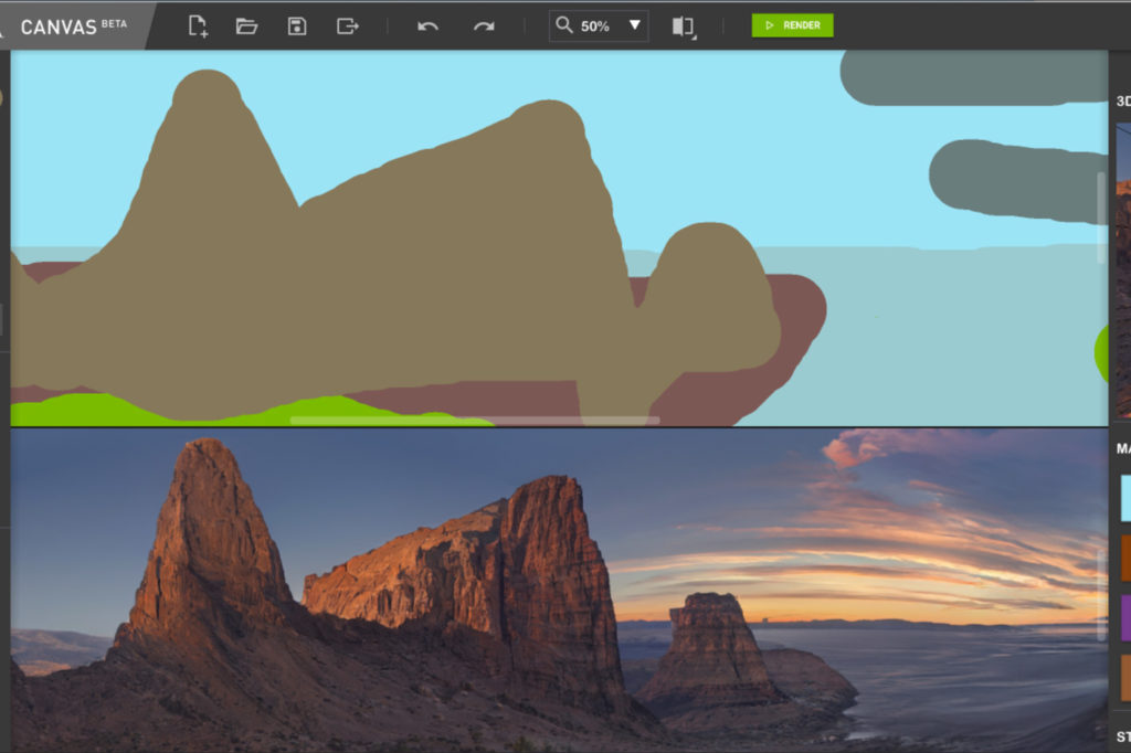 NVIDIA Canvas: creating panoramas with AI