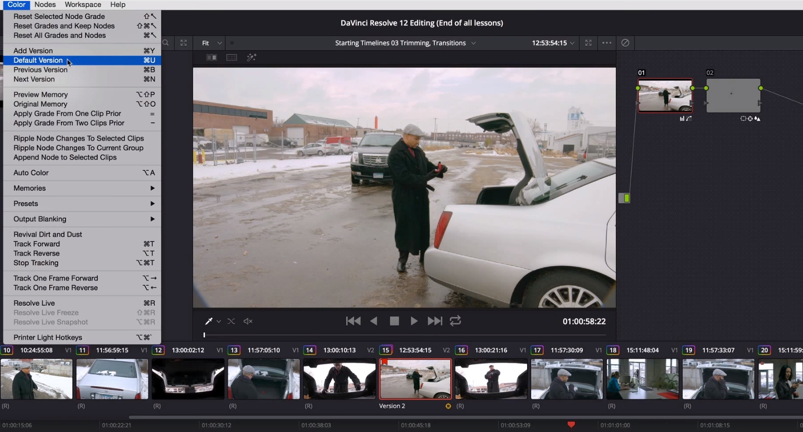 Fast Grade Versioning in DaVinci Resolve 14
