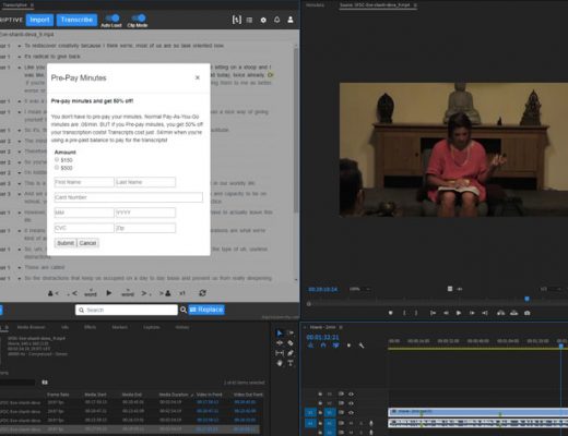 AI-enabled video transcription: prepay to reduce costs by 50%