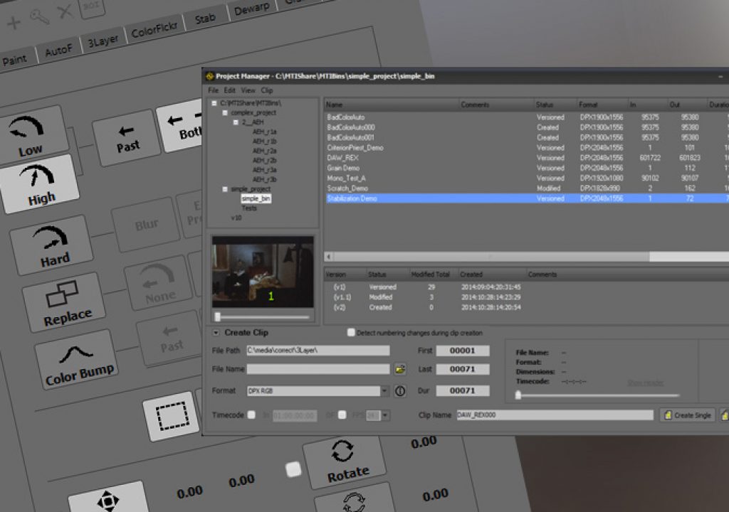 DRS Nova 2.3 has new features for digital film restoration