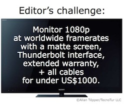 Sony KDL–40BX420E: a low cost monitor for 1080p video editing at worldwide framerates 3