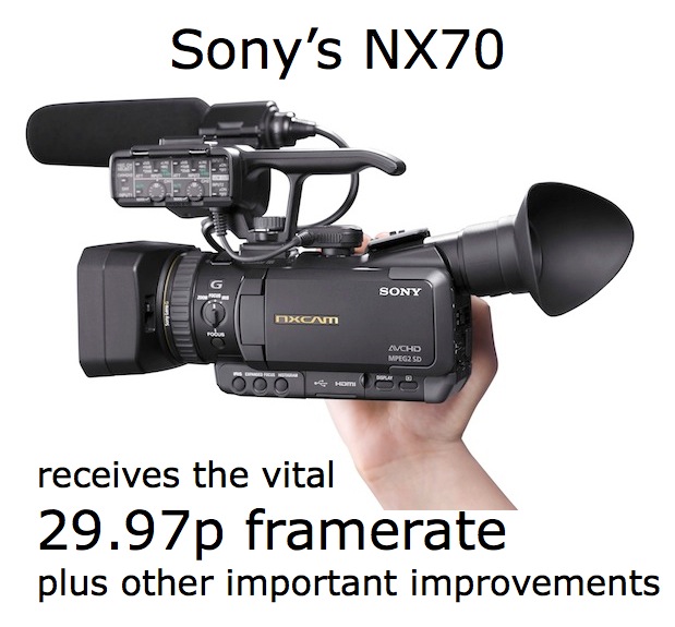 Sony’s NX70 camera to receive its missing 29.97p framerate via free firmware update 1