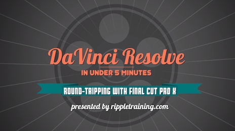 Davinci Resolve: Roundtripping with Final Cut Pro X 9