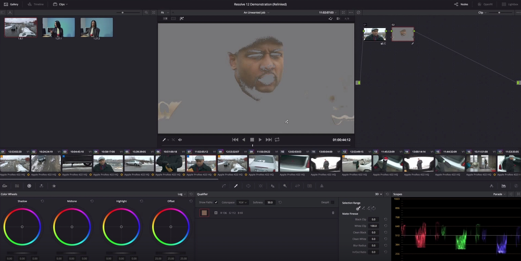 Using the new 3D qualifier in Resolve 12 2