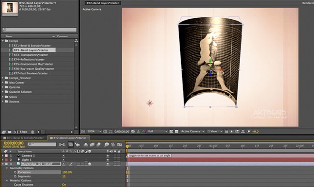 After Effects Apprentice Free Video: Bending Layers in AE CS6 3