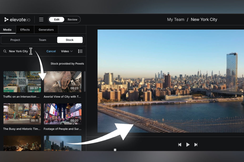 elevate.io: free stock video libraries for all users