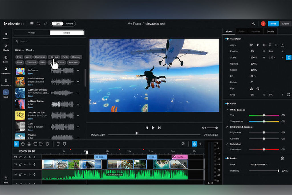 Epidemic Sound’s music catalogue is now available into elevate.io