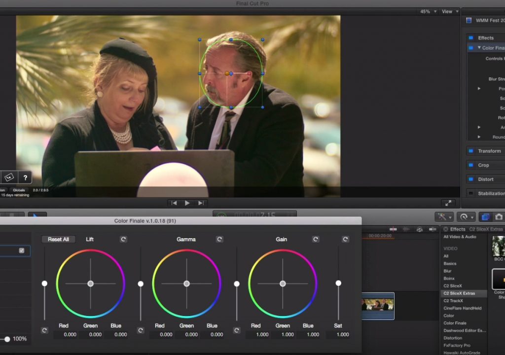 Tracking color corrections in Final Cut Pro X 1