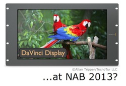 Will Blackmagic announce DaVinci Display at NAB 2013? 29