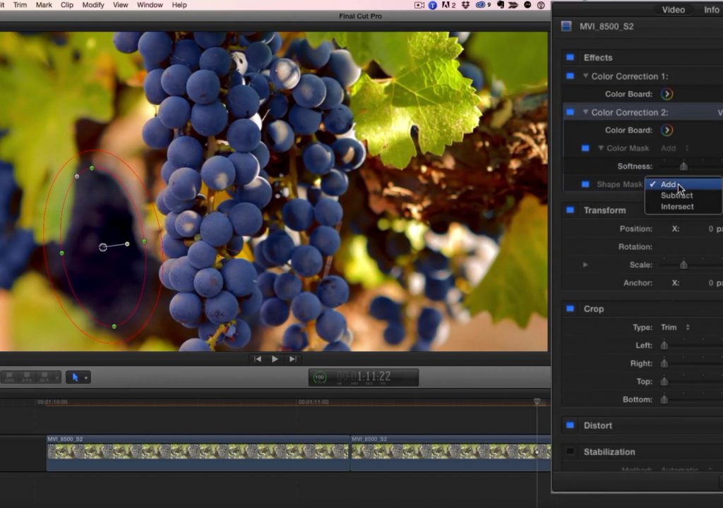 Punching Up a Shot in Final Cut Pro X 1
