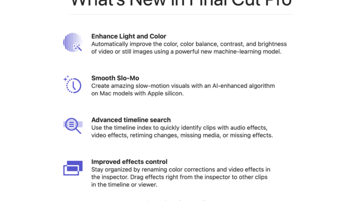 Final Cut Pro 10.8 released — an in-depth look 1