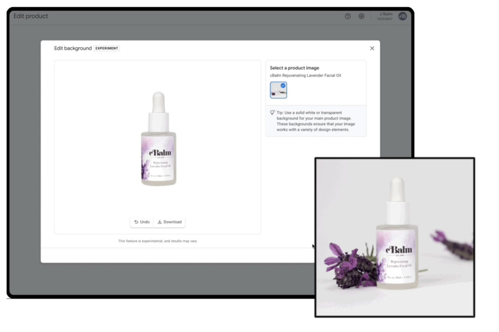 Product Studio: using AI to create photos of products