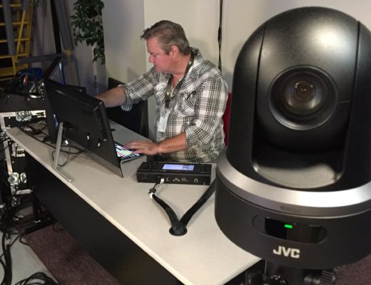 Podcast studio uses JVC KY-PZ100 robotic PTZ video production cameras 2