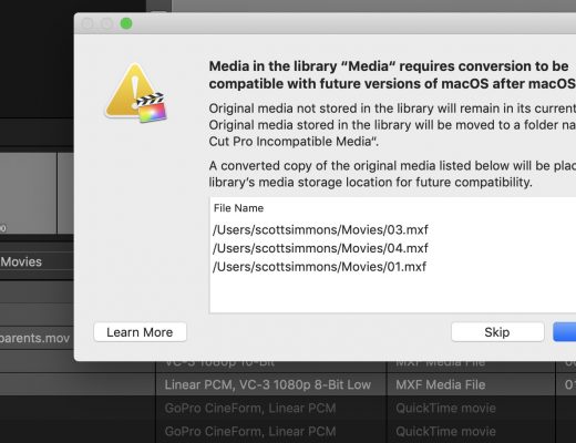 Final Cut Pro X updated to 10.4.6 to deal with Legacy Media 3