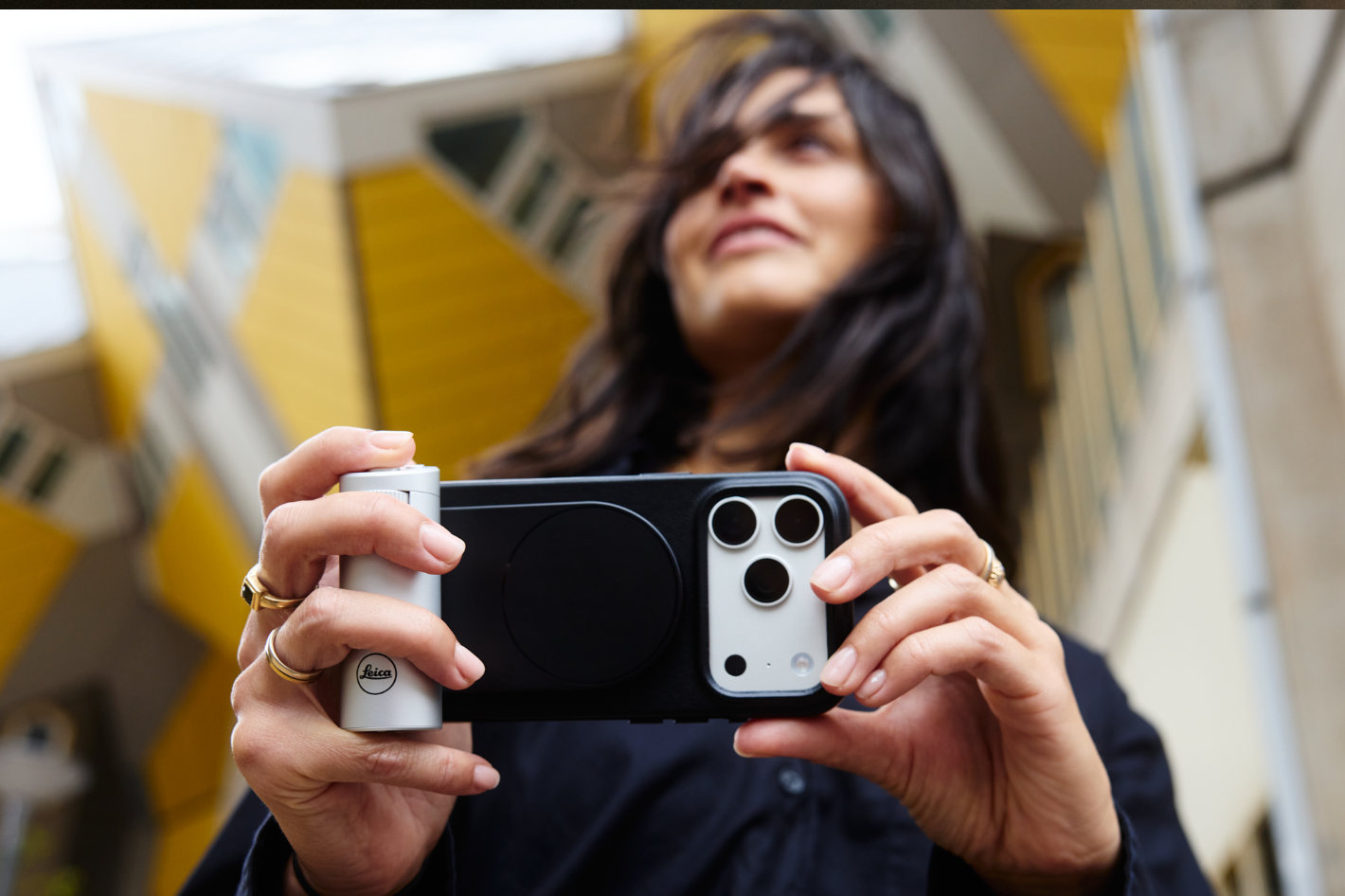 Leica LUX camera grip for the iPhone now in silver finish