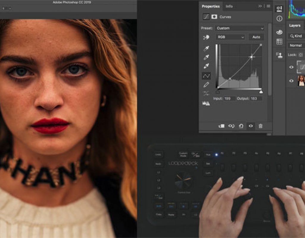 Loupedeck+ integrates with Photoshop