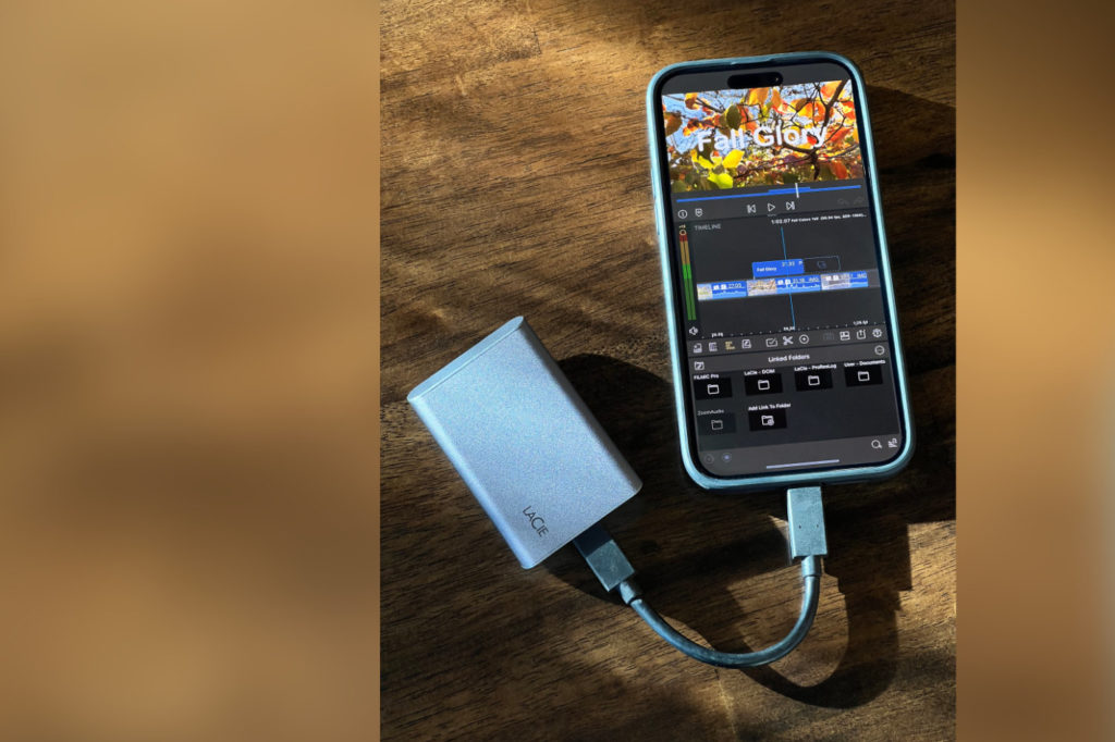 LumaFusion supports external drive editing  on iPhone 15