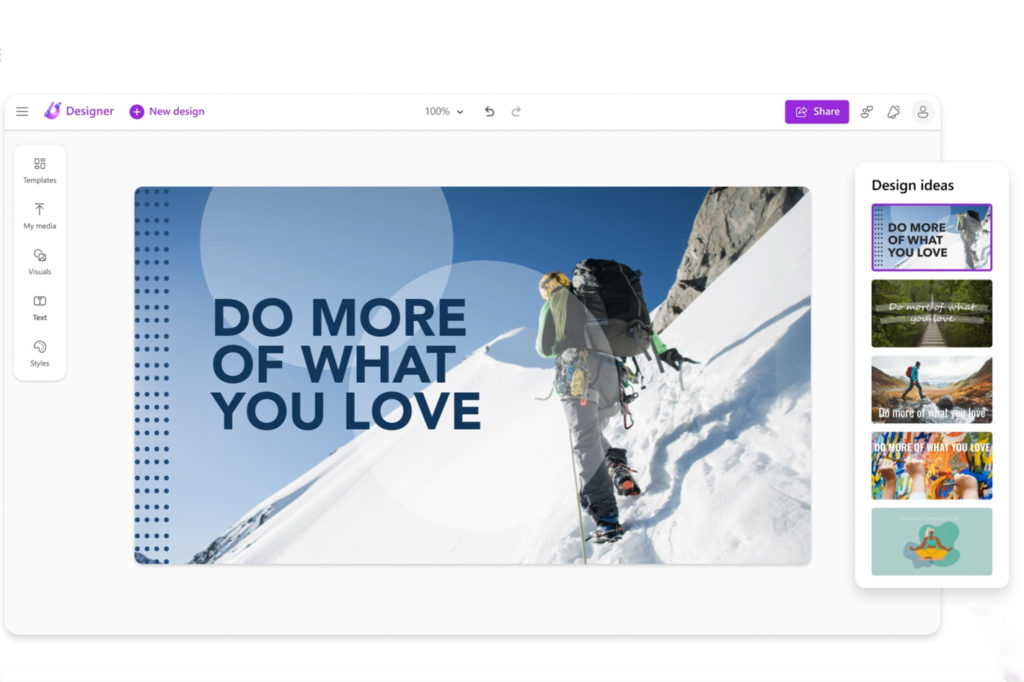Microsoft Designer: a DTP tool powered by AI