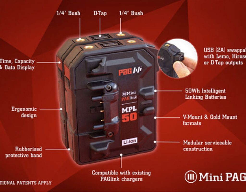 Mini PAGlink: smaller batteries for smaller 4K broadcast camcorders