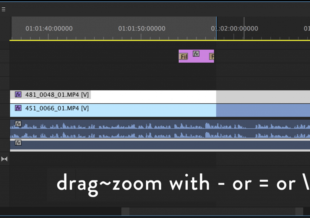 Premiere Quicktip: Zoom while dragging 1