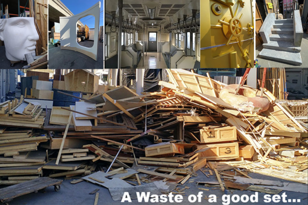 Where do movie sets go after filming ends?
