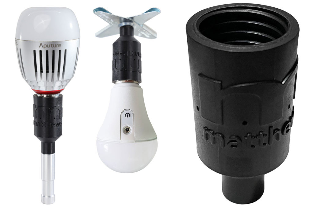 Matthews new bulb mount for Aputure and Astera LED bulbs