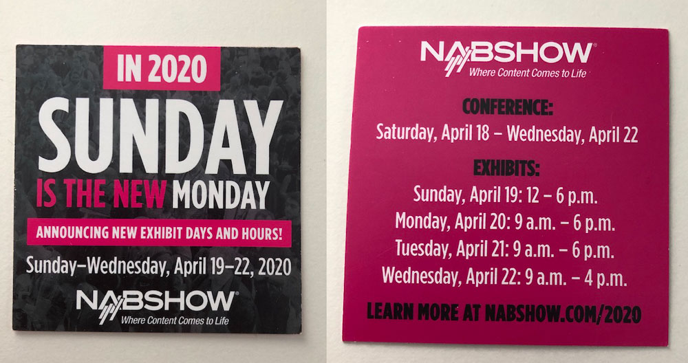 Random thoughts on NAB 2019, my saddest NAB ever 1