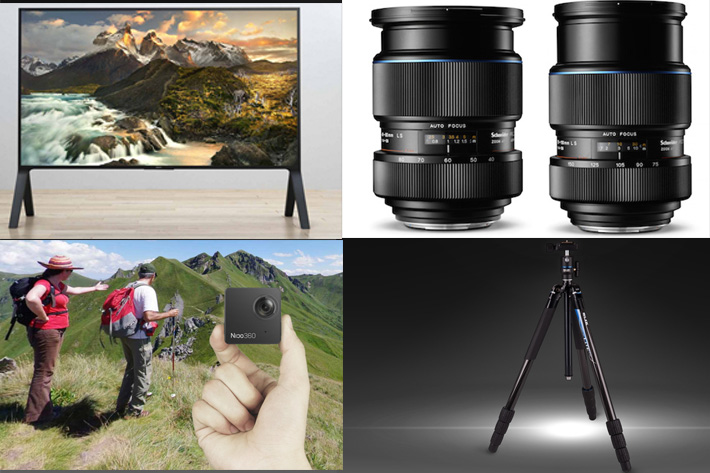 Silk tripods with a LED light, Sony with better 4K HDR