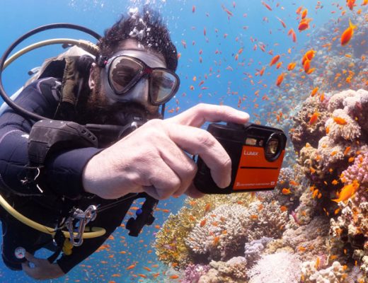 Underwater Panasonic Lumix TS7 4K action camera vs FT7 1