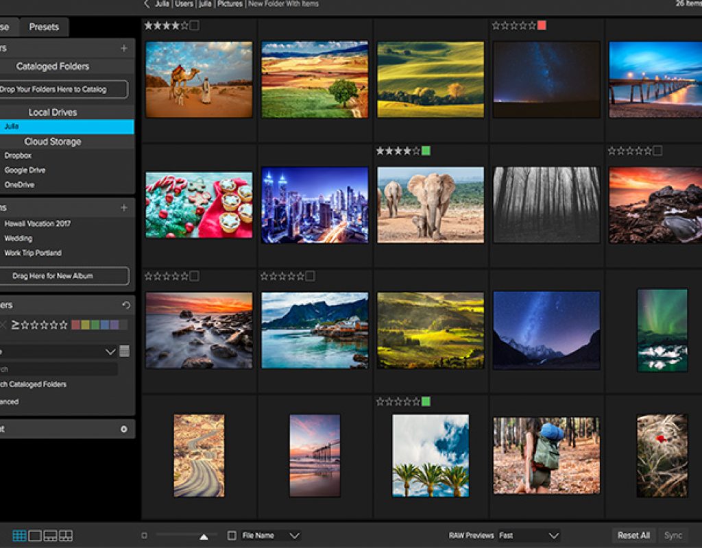 Video browsing and organizing in Photo RAW 2018