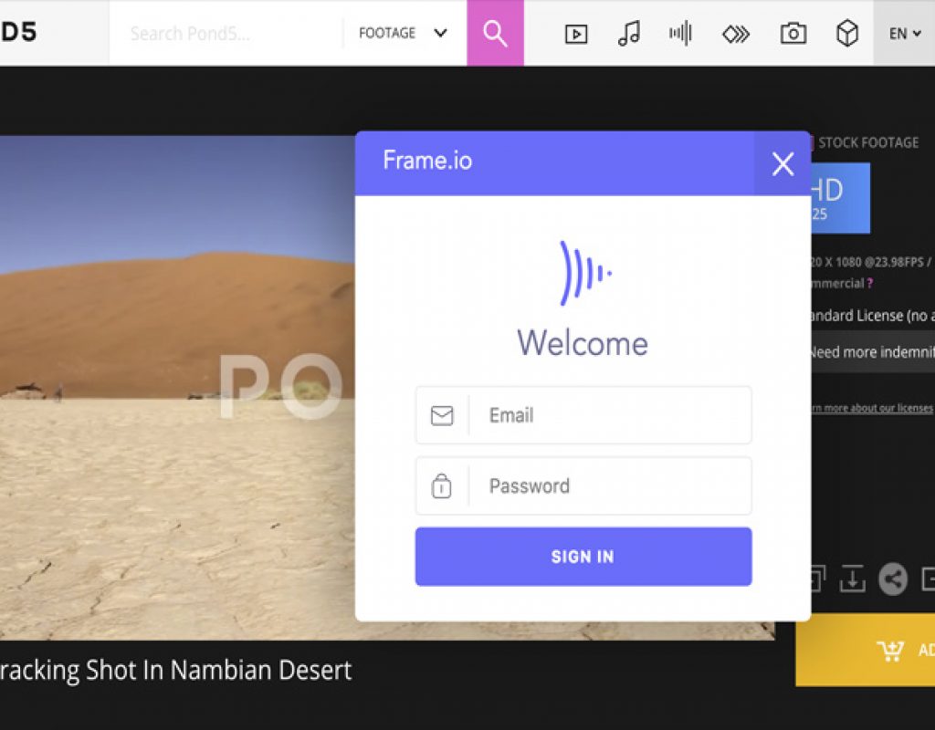 Frame.io and Pond5 join forces so you can work faster