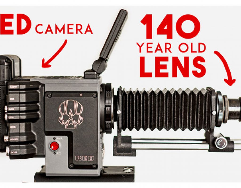 A RED camera with a 140-year old lens