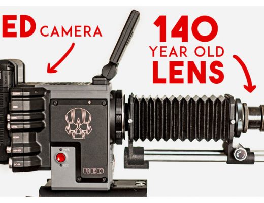 A RED camera with a 140-year old lens