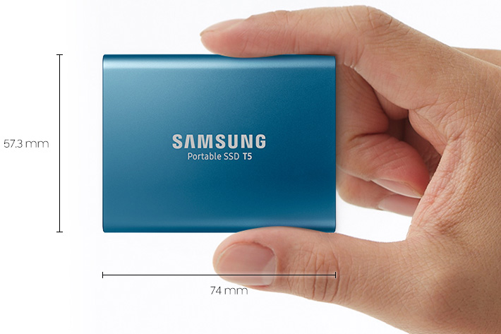 Samsung SSD T5 fits in your pocket