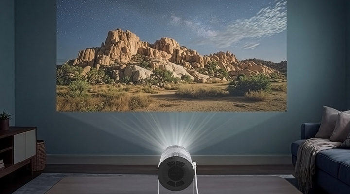 Samsung The Freestyle+, a lightweight AI-powered projector