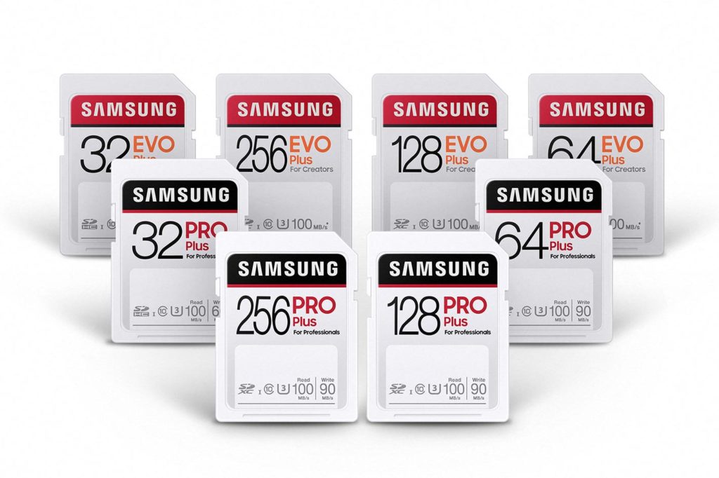 Samsung PRO Plus and EVO Plus SD cards for creators