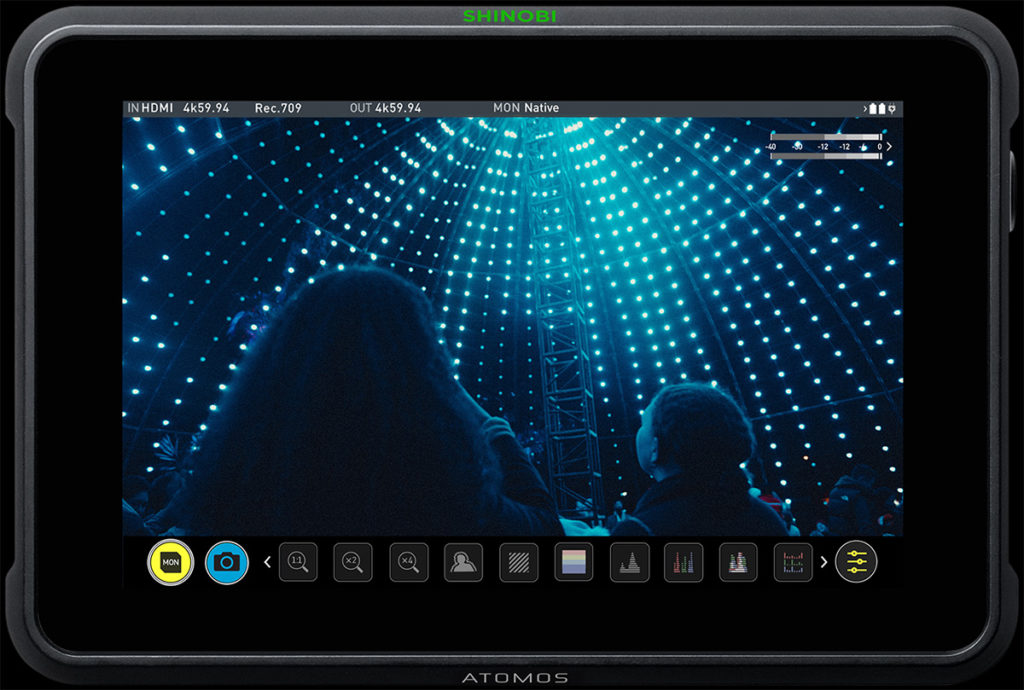 Front view of Atomos Shinobi 7
