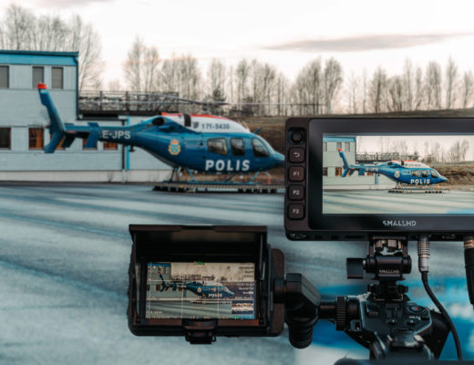 Shooting from helicopters, with the SmallHD Ultra 5 monitor