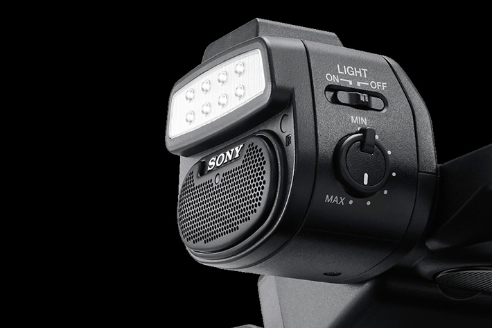 Sony HXR-NX5R has adjustable LED light