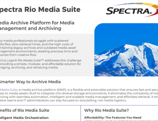 Spectra Logic introduces Rio Media Suite