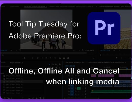 Tool Tip Tuesday for Adobe Premiere Pro: Offline vs Cancel in the Link Media dialog box 5