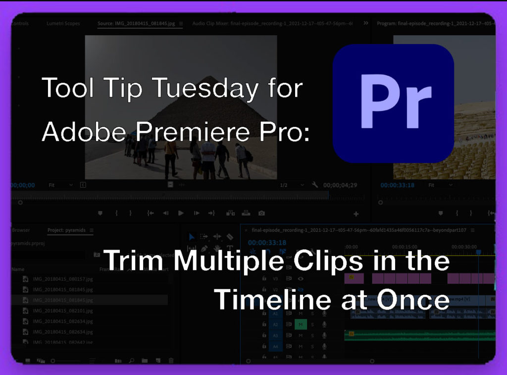 Tool Tip Tuesday for Adobe Premiere Pro: Trim Multiple Clips at Once 9
