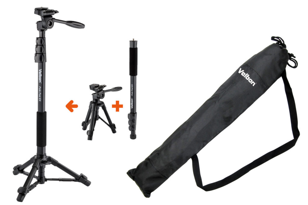 VELBON Pole Pod EX: a tripod, pole and monopod